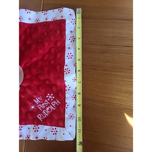 My First Rudolph The Red Nosed Reindeer Lovey Security Blanket Rattle Christmas - Picture 4 of 10